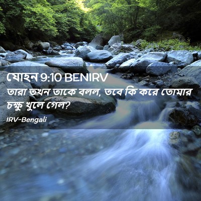 Picture 02 - যোহন 9:10 BENIRV - তারা তখন তাকে বলল, - Bible Verse Picture