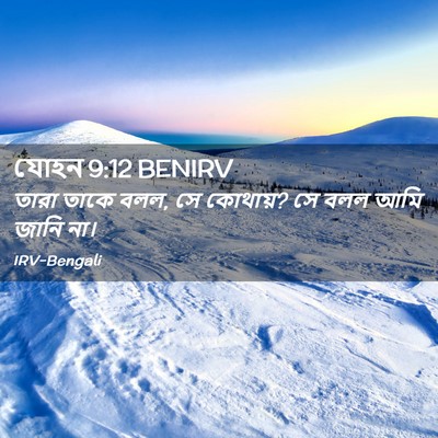 Picture 02 - যোহন 9:12 BENIRV - তারা তাকে বলল, সে - Bible Verse Picture