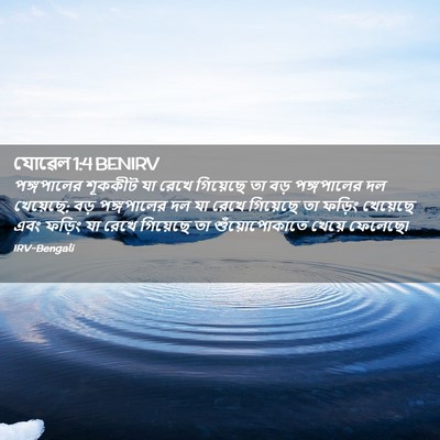 Picture 02 - যোৱেল 1:4 BENIRV - পঙ্গপালের শূককীট - Bible Verse Picture