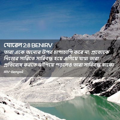 Picture 02 - যোৱেল 2:8 BENIRV - তারা একে অন্যের - Bible Verse Picture
