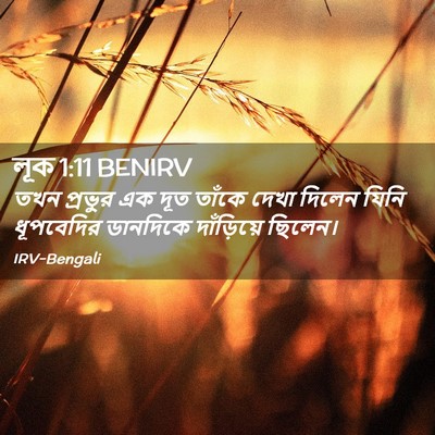 Picture 02 - লূক 1:11 BENIRV - তখন প্রভুর এক দূত - Bible Verse Picture