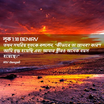 Picture 02 - লূক 1:18 BENIRV - তখন সখরিয় দূতকে - Bible Verse Picture