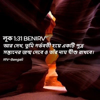 Picture 02 - লূক 1:31 BENIRV - আর দেখ, তুমি - Bible Verse Picture