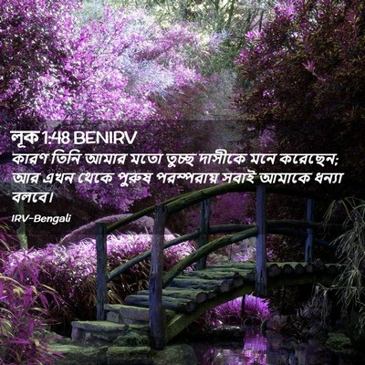 Picture 02 - লূক 1:48 BENIRV - কারণ তিনি আমার মতো - Bible Verse Picture