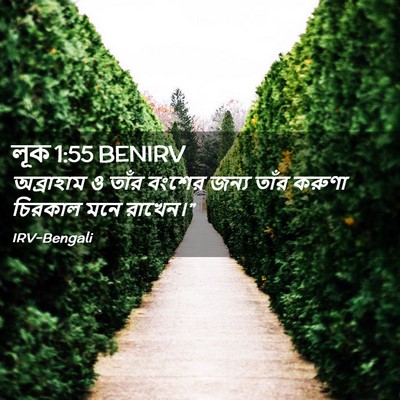Picture 02 - লূক 1:55 BENIRV - অব্রাহাম ও তাঁর - Bible Verse Picture