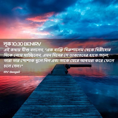 Picture 02 - লূক 10:30 BENIRV - এই কথায় যীশু - Bible Verse Picture