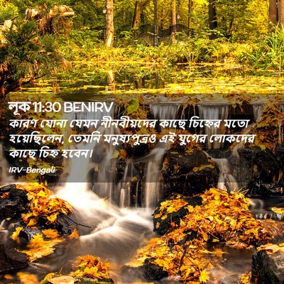 Picture 02 - লূক 11:30 BENIRV - কারণ যোনা যেমন - Bible Verse Picture