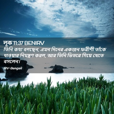 Picture 02 - লূক 11:37 BENIRV - তিনি কথা বলছেন, এমন - Bible Verse Picture
