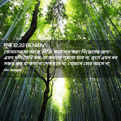 Picture 02 - লূক 12:33 BENIRV - তোমাদের যা আছে, - Bible Verse Picture