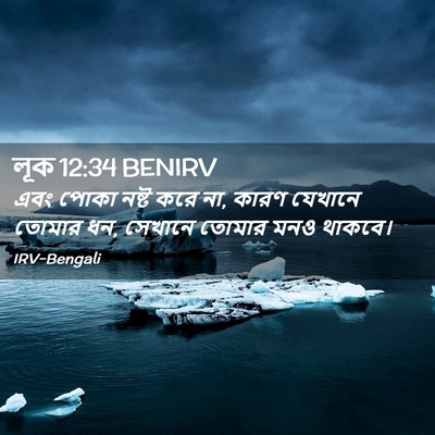 Picture 02 - লূক 12:34 BENIRV - এবং পোকা নষ্ট করে - Bible Verse Picture