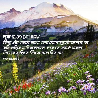 Picture 02 - লূক 12:39 BENIRV - কিন্তু এটা জেনে - Bible Verse Picture