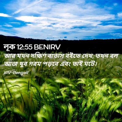 Picture 02 - লূক 12:55 BENIRV - আর যখন দক্ষিণ - Bible Verse Picture
