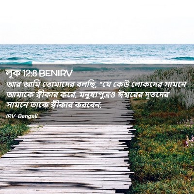 Picture 02 - লূক 12:8 BENIRV - আর আমি তোমাদের - Bible Verse Picture