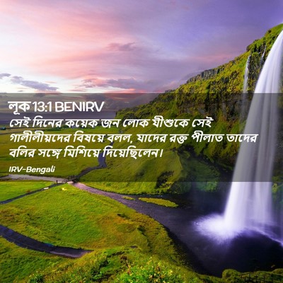 Picture 02 - লূক 13:1 BENIRV - সেই দিনের কয়েক জন - Bible Verse Picture