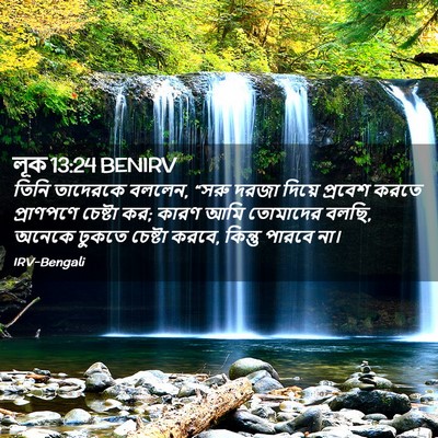Picture 02 - লূক 13:24 BENIRV - তিনি তাদেরকে - Bible Verse Picture