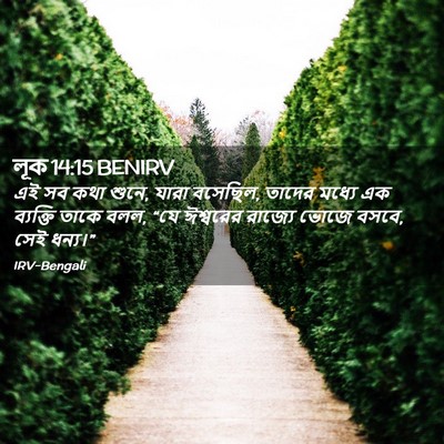 Picture 02 - লূক 14:15 BENIRV - এই সব কথা শুনে, - Bible Verse Picture
