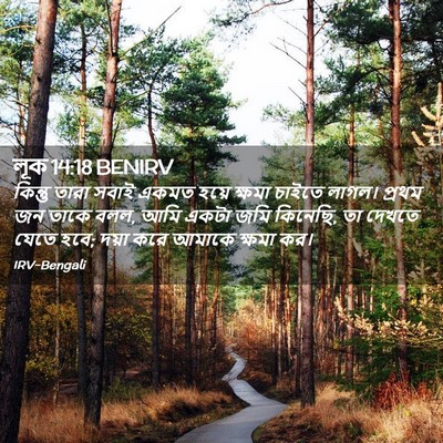 Picture 02 - লূক 14:18 BENIRV - কিন্তু তারা সবাই - Bible Verse Picture