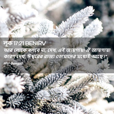 Picture 02 - লূক 17:21 BENIRV - আর লোকে বলবে না, - Bible Verse Picture