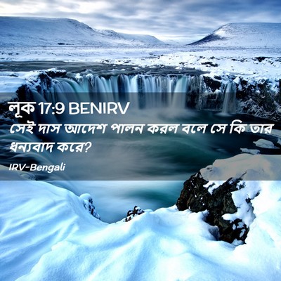 Picture 02 - লূক 17:9 BENIRV - সেই দাস আদেশ পালন - Bible Verse Picture