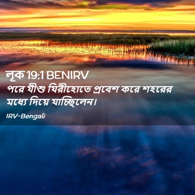 Picture 02 - লূক 19:1 BENIRV - পরে যীশু যিরীহোতে - Bible Verse Picture