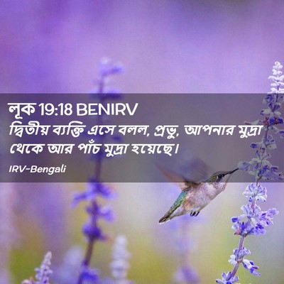 Picture 02 - লূক 19:18 BENIRV - দ্বিতীয় ব্যক্তি - Bible Verse Picture