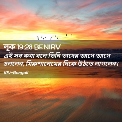 Picture 02 - লূক 19:28 BENIRV - এই সব কথা বলে তিনি - Bible Verse Picture