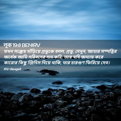 Picture 02 - লূক 19:8 BENIRV - তখন সক্কেয় - Bible Verse Picture