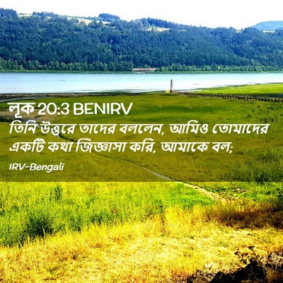 Picture 02 - লূক 20:3 BENIRV - তিনি উত্তরে তাদের - Bible Verse Picture