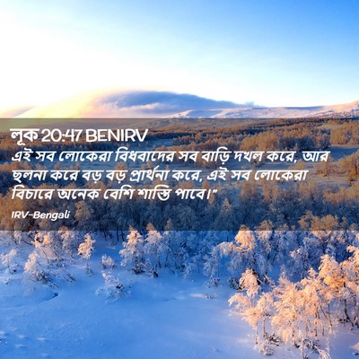 Picture 02 - লূক 20:47 BENIRV - এই সব লোকেরা - Bible Verse Picture