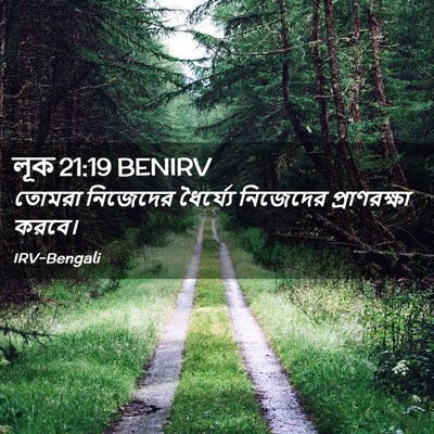 Picture 02 - লূক 21:19 BENIRV - তোমরা নিজেদের - Bible Verse Picture