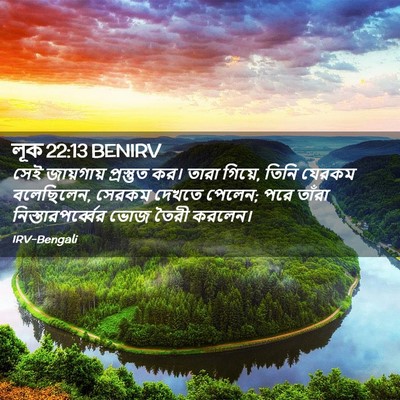 Picture 02 - লূক 22:13 BENIRV - সেই জায়গায় - Bible Verse Picture