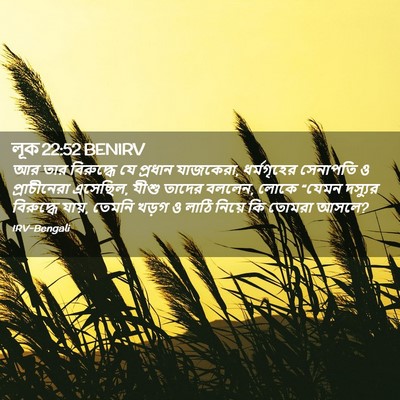 Picture 02 - লূক 22:52 BENIRV - আর তার বিরুদ্ধে যে - Bible Verse Picture