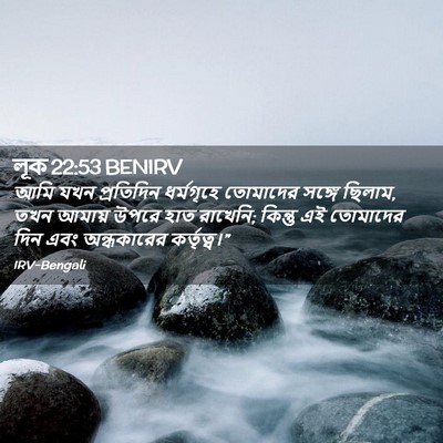 Picture 02 - লূক 22:53 BENIRV - আমি যখন প্রতিদিন - Bible Verse Picture
