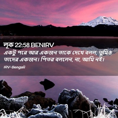 Picture 02 - লূক 22:58 BENIRV - একটু পরে আর একজন - Bible Verse Picture