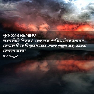 Picture 02 - লূক 22:8 BENIRV - তখন তিনি পিতর ও - Bible Verse Picture