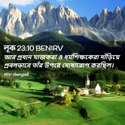 Picture 02 - লূক 23:10 BENIRV - আর প্রধান যাজকরা ও - Bible Verse Picture