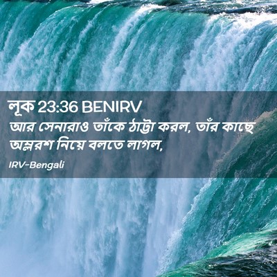 Picture 02 - লূক 23:36 BENIRV - আর সেনারাও তাঁকে - Bible Verse Picture