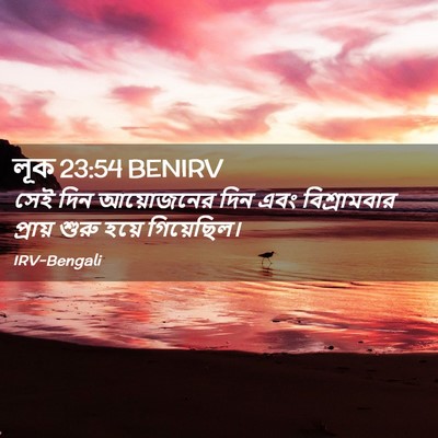 Picture 02 - লূক 23:54 BENIRV - সেই দিন আয়োজনের - Bible Verse Picture