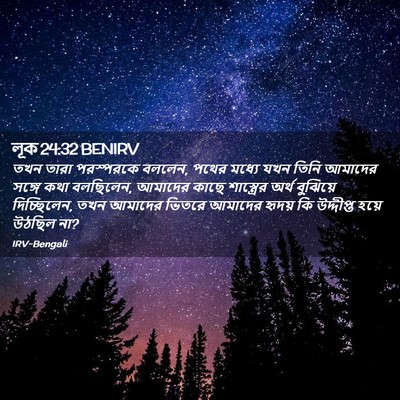 Picture 02 - লূক 24:32 BENIRV - তখন তারা পরস্পরকে - Bible Verse Picture