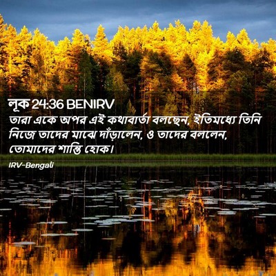 Picture 02 - লূক 24:36 BENIRV - তারা একে অপর এই - Bible Verse Picture