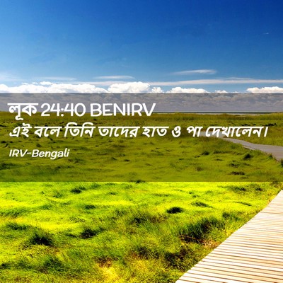 Picture 02 - লূক 24:40 BENIRV - এই বলে তিনি তাদের - Bible Verse Picture