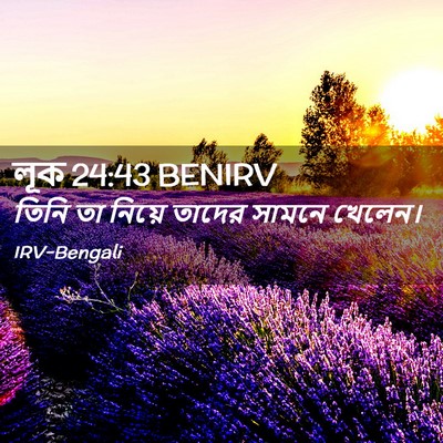 Picture 02 - লূক 24:43 BENIRV - তিনি তা নিয়ে - Bible Verse Picture