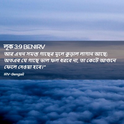 Picture 02 - লূক 3:9 BENIRV - আর এখন সমস্ত গাছের - Bible Verse Picture