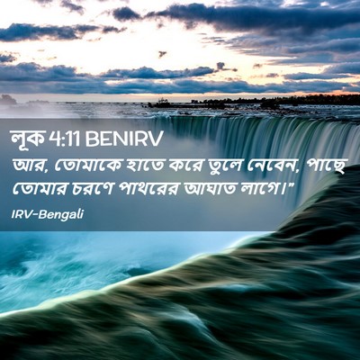 Picture 02 - লূক 4:11 BENIRV - আর, তোমাকে হাতে করে - Bible Verse Picture