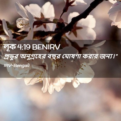 Picture 02 - লূক 4:19 BENIRV - প্রভুর অনুগ্রহের - Bible Verse Picture