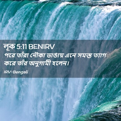 Picture 02 - লূক 5:11 BENIRV - পরে তাঁরা নৌকা - Bible Verse Picture