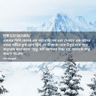 Picture 02 - লূক 5:12 BENIRV - একবার তিনি কোনও এক - Bible Verse Picture
