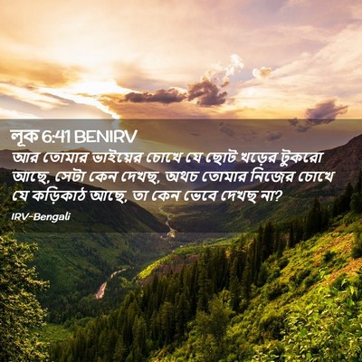 Picture 02 - লূক 6:41 BENIRV - আর তোমার ভাইয়ের - Bible Verse Picture