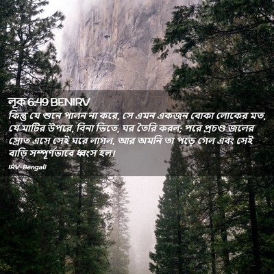 Picture 02 - লূক 6:49 BENIRV - কিন্তু যে শুনে - Bible Verse Picture