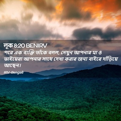 Picture 02 - লূক 8:20 BENIRV - পরে এক ব্যক্তি - Bible Verse Picture